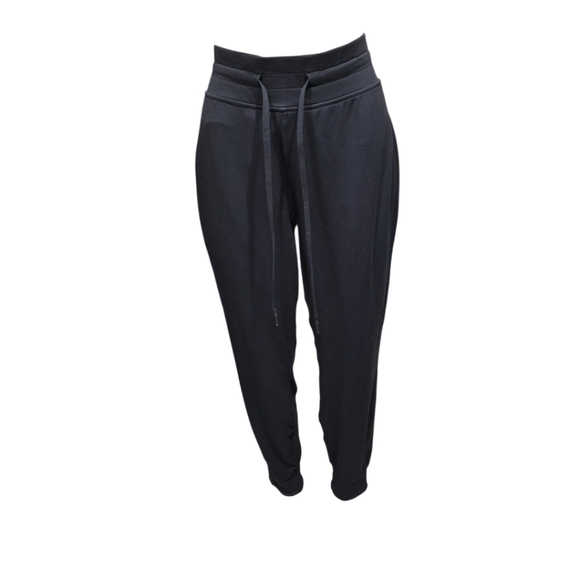 Lululemon women black joggers soft athletic tie waist size 12 - Picture 1 of 16
